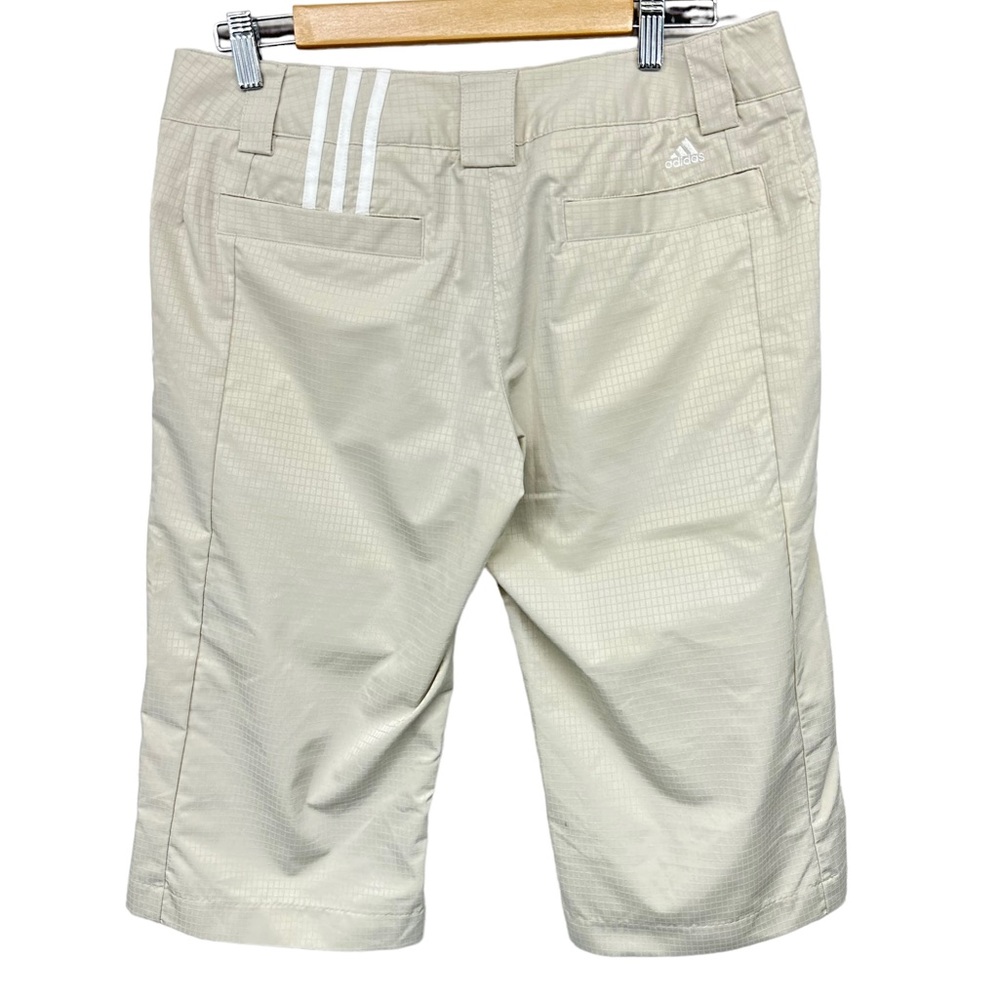 ADIDAS Capris Size 8 Climalite Pockets zipper belt loops lightweight - Picture 2 of 12